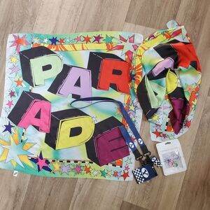 Colorful Parade Scarf Set Misc Bundle Thread Wallets Set And Lip Balm Holders